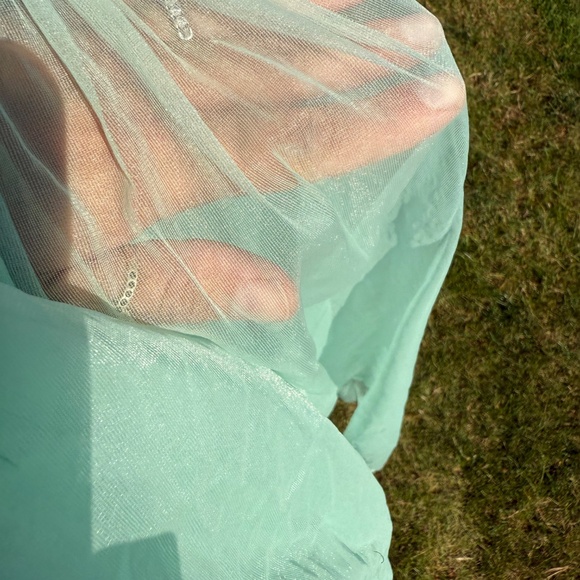 Vintage 60s Lingerie Robe Green Sheer Fairy Retro Peignoir Women Medium/Large. - Picture 3 of 8